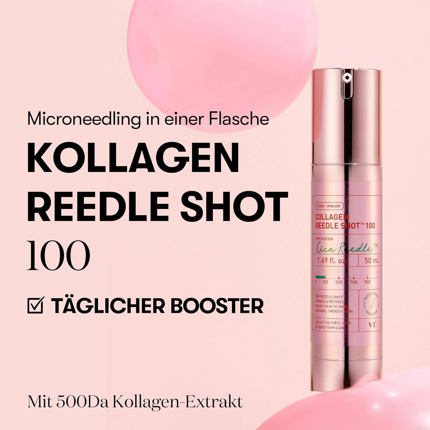 VT COSMETICS Collagen Reedle Shot 100 Kollagen-Microneedling-Serum Booster 50 ml
