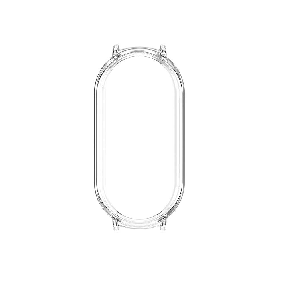 Klare ovale Glas- oder Kunststoffabdeckung, zentriert auf weißem Hintergrund, Vorderansicht dargestellt.