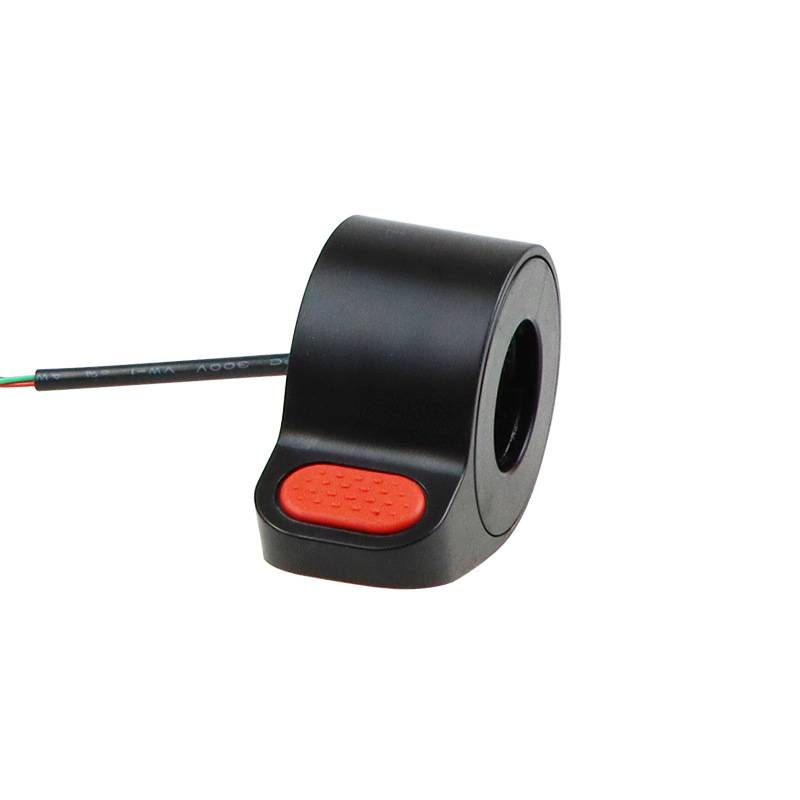 Schwarzer aufsteckbarer Sensor mit rotem Freigabeknopf und angeschlossenem Kabel, auf weißem Hintergrund gezeigt.