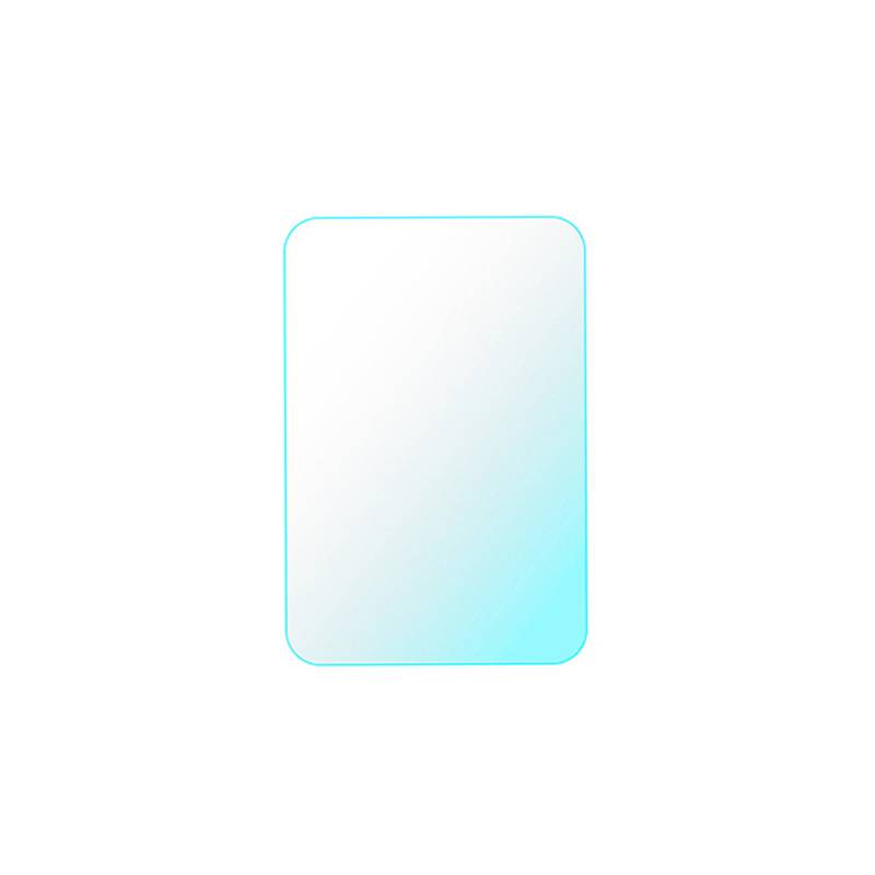 Leere abgerundete Rechteckkarte mit dünnem Cyan-Rand und hellem Blau-Farbverlauf auf weißem Hintergrund.
