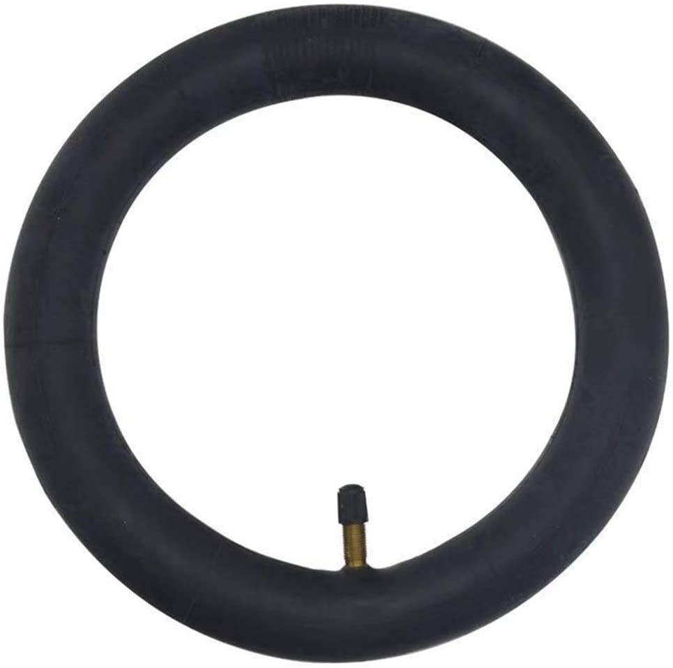 Schwarzer Gummi-Schlauch mit einem Ventilschaft, dargestellt als kreisförmiger Ring auf weißem Hintergrund.