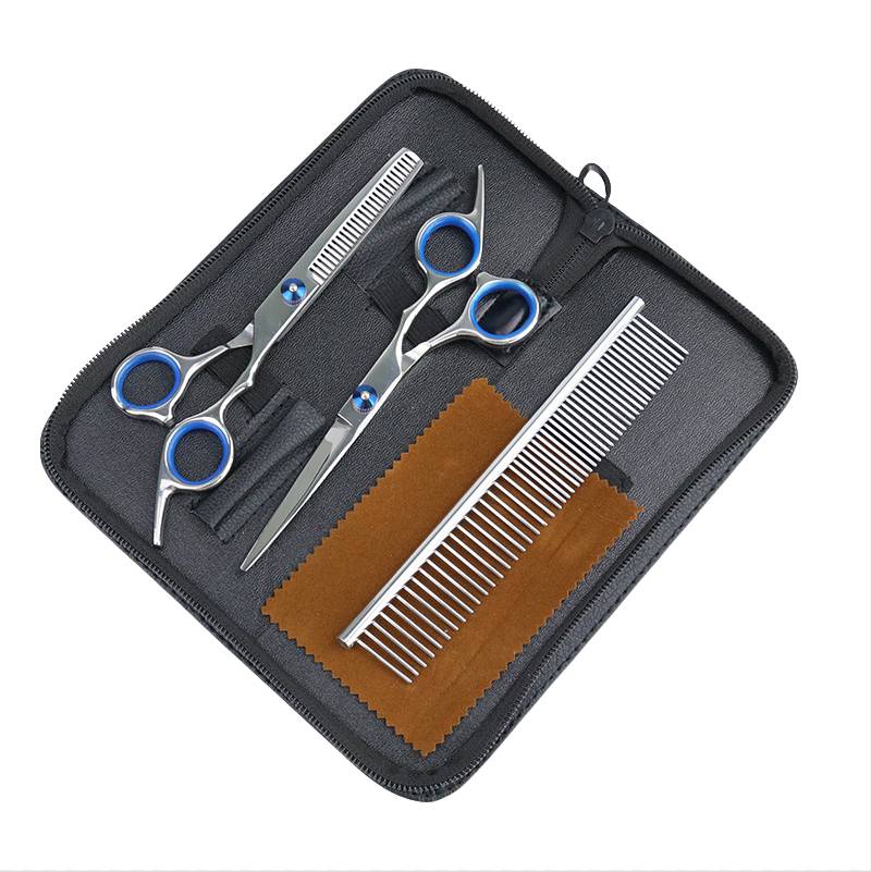 Haustierpflege-Set, 4-teiliges Edelstahl-Scheren-Set