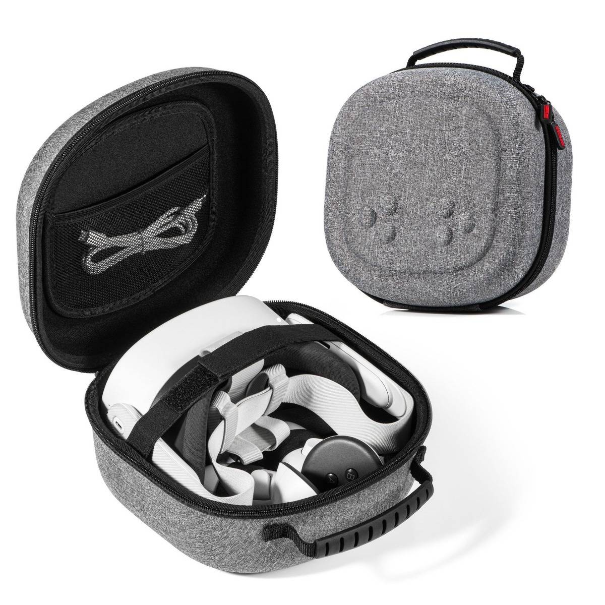 Meta Quest 3 Tragetasche – VR-Headset kompatibel mit Meta Quest 3S/3/2 & Vision Pro – Grau