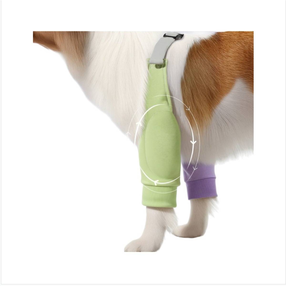 Ganzjahres-Vorderbein-Ellbogenschutz für Hunde – Gepolsterte, abriebfeste Manschette mit verstellbaren elastischen Gurten für Border Collies und