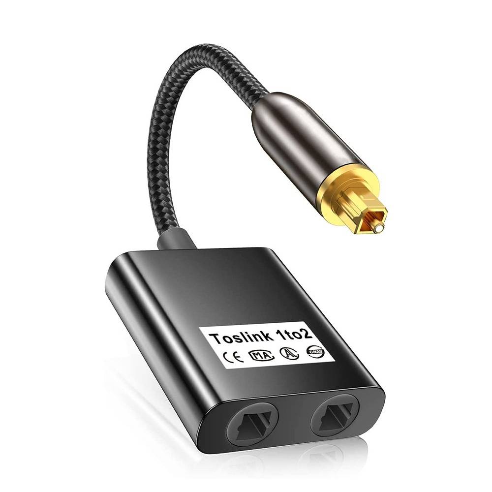 0,25 m Audio Fiber Optic Splitter - Dual Output Toslink Adapter
