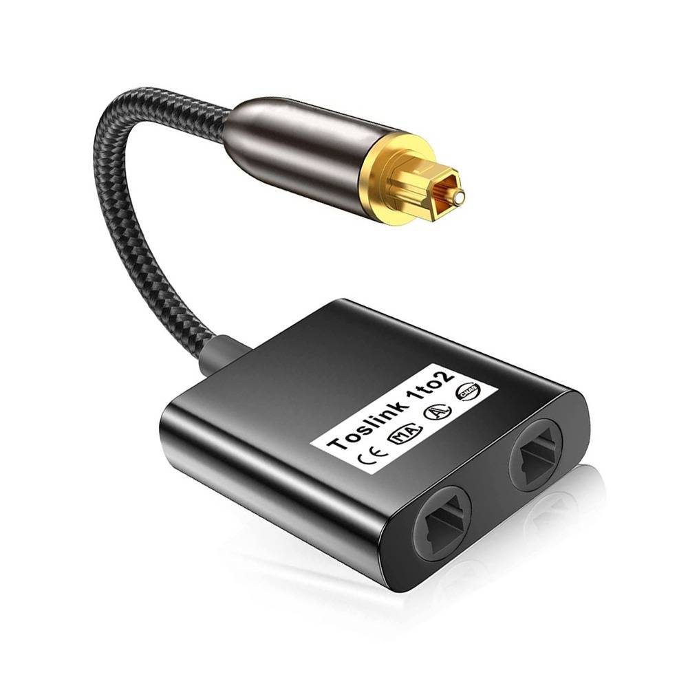 0,25 m Audio Fiber Optic Splitter - Dual Output Toslink Adapter