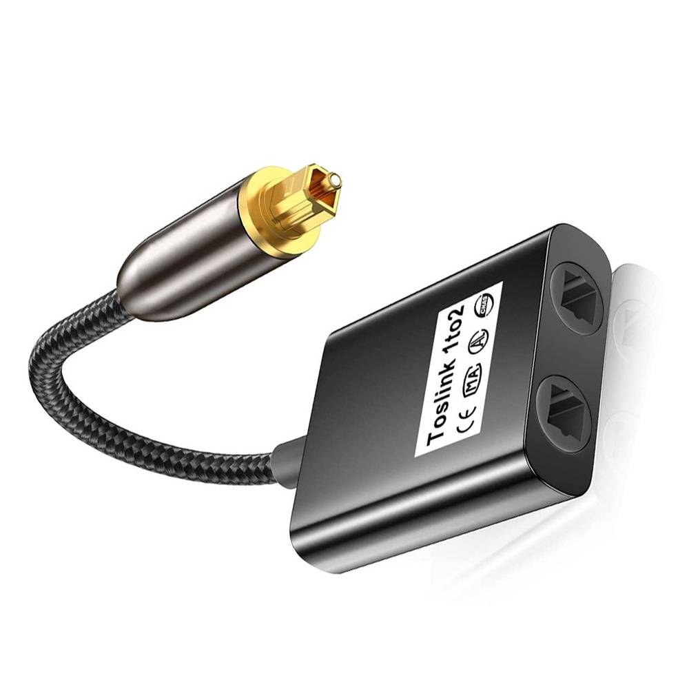 0,25 m Audio Fiber Optic Splitter - Dual Output Toslink Adapter