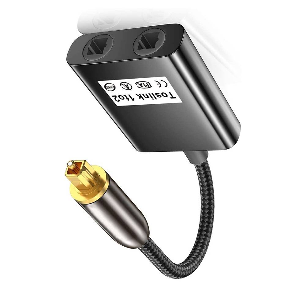 0,25 m Audio Fiber Optic Splitter - Dual Output Toslink Adapter