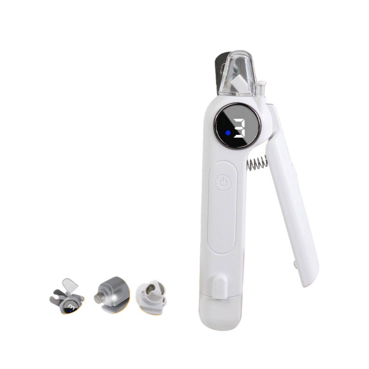 2-in-1 Tiernagelknipser & -schleifer mit LED-Licht – Sichere & einfache Tierpflege White