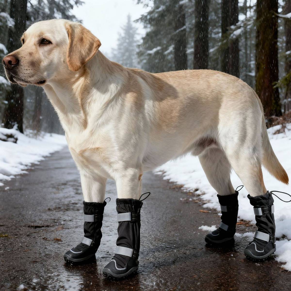 4er Set Hundeschuhe - Outdoor Sport Schutzstiefel für kleine, mittlere und große Hunde L