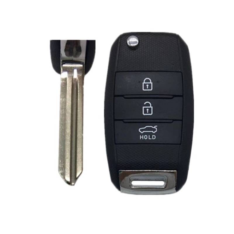 Ersatz Autoschlüssel Gehäuse für Hyundai Kia 3 Tasten Klappschlüssel (Rechts Nut)