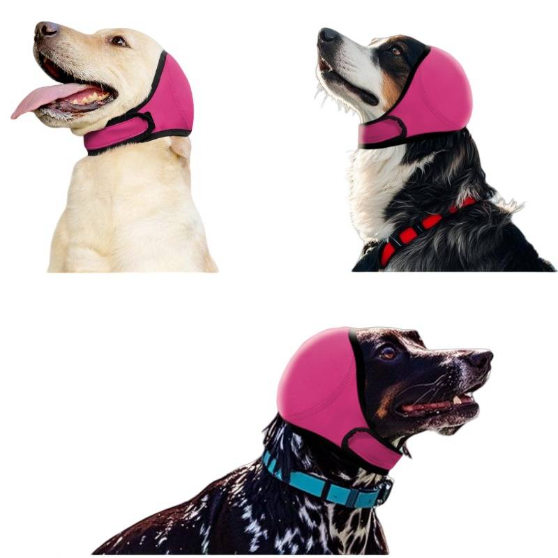 Wasserdichte Hunde-Badehaube für den Sommer - Ohrenschutz &amp; Angstlinderung Red S