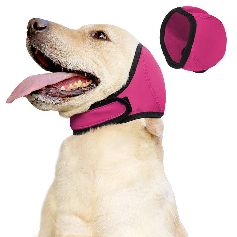 Wasserdichte Hunde-Badehaube für den Sommer - Ohrenschutz & Angstlinderung Red L