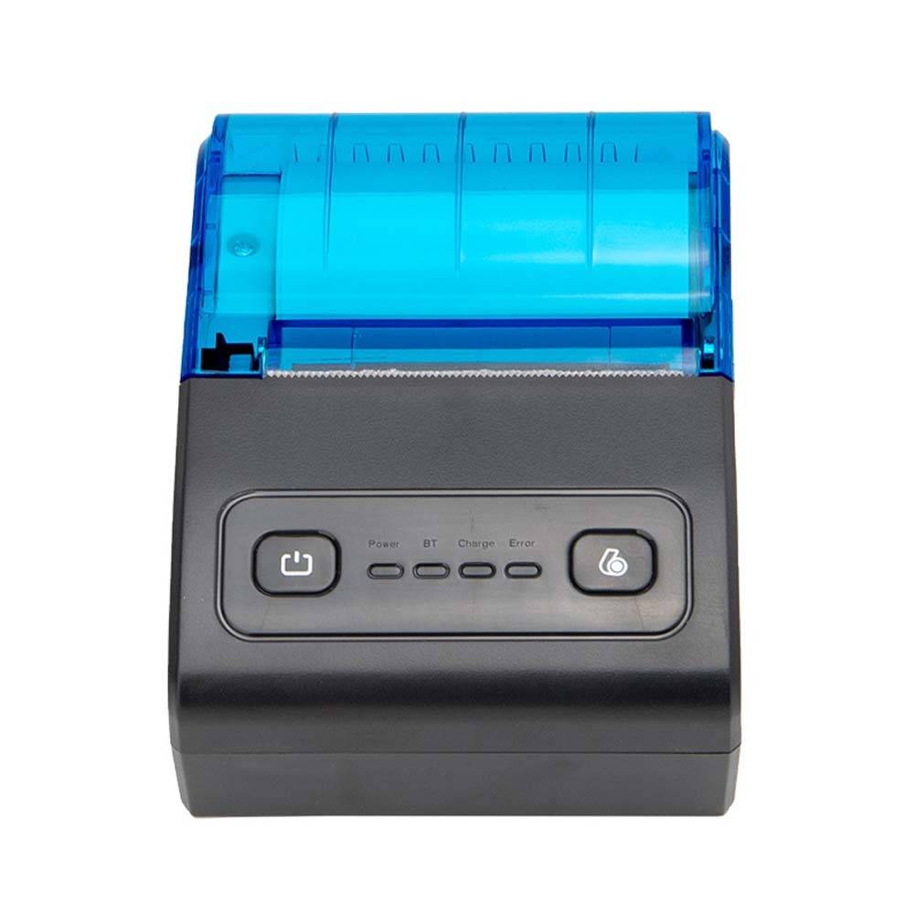 58mm Thermobondrucker USB + Bluetooth - Tragbare POS-Drucklösung Black+Blue