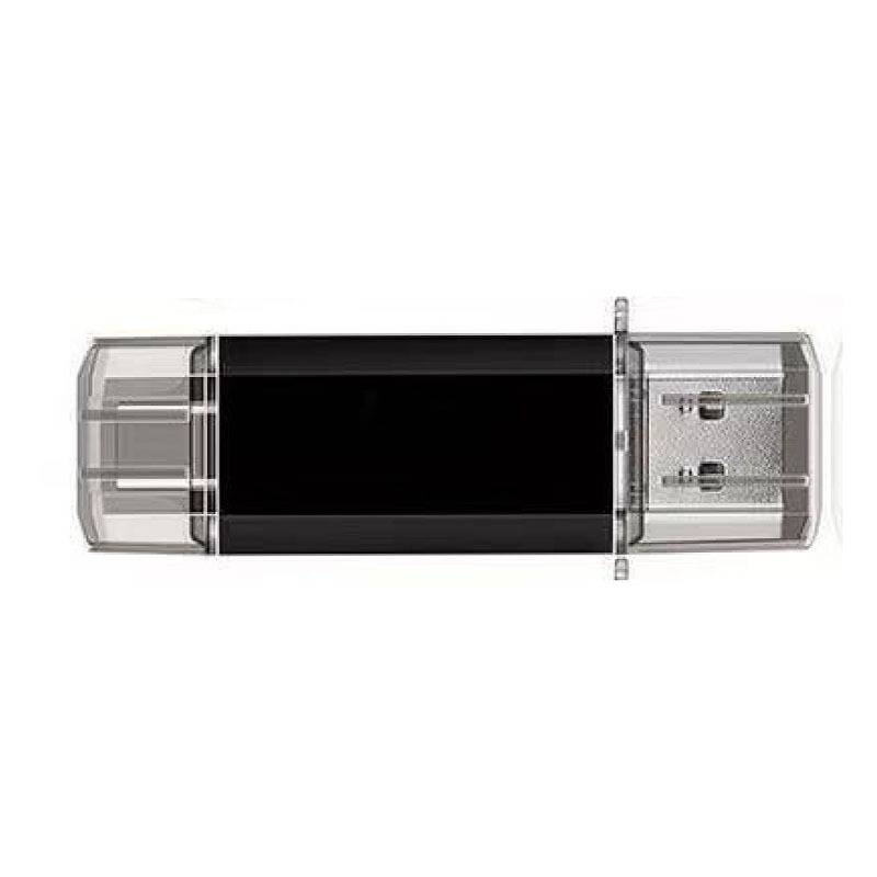 Kurzer 2-in-1 USB-Stick High-Speed USB 3.0 für Computer und Smartphones Black 128 GB