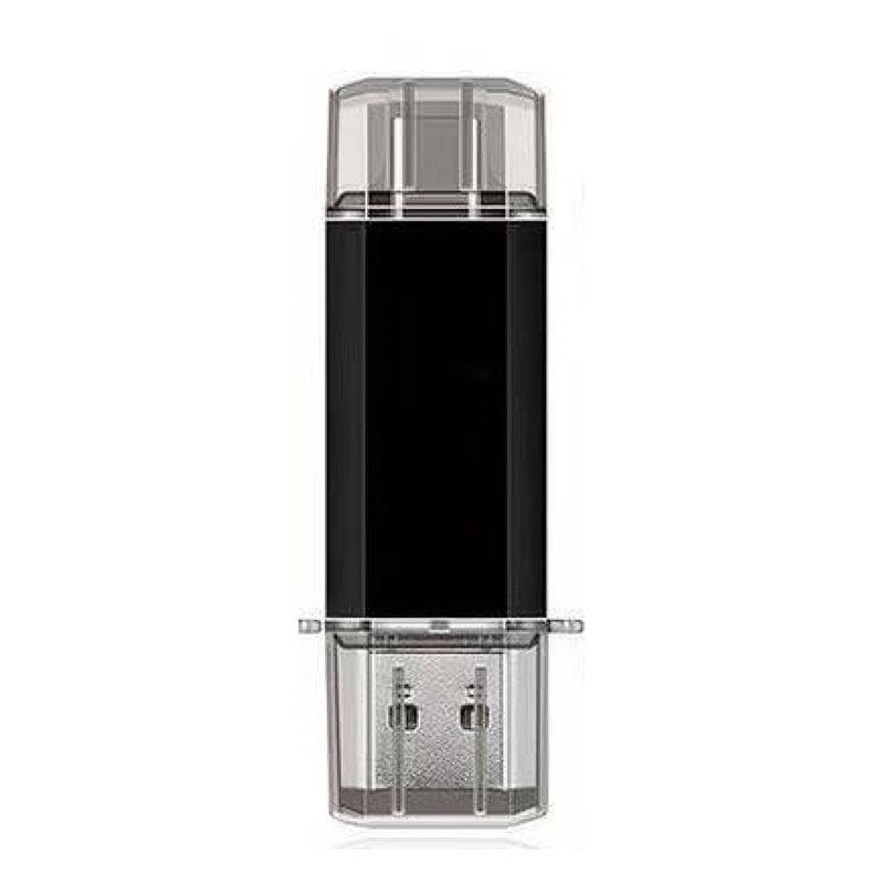 Kurzer 2-in-1 USB-Stick High-Speed USB 3.0 für Computer und Smartphones Black 32 GB