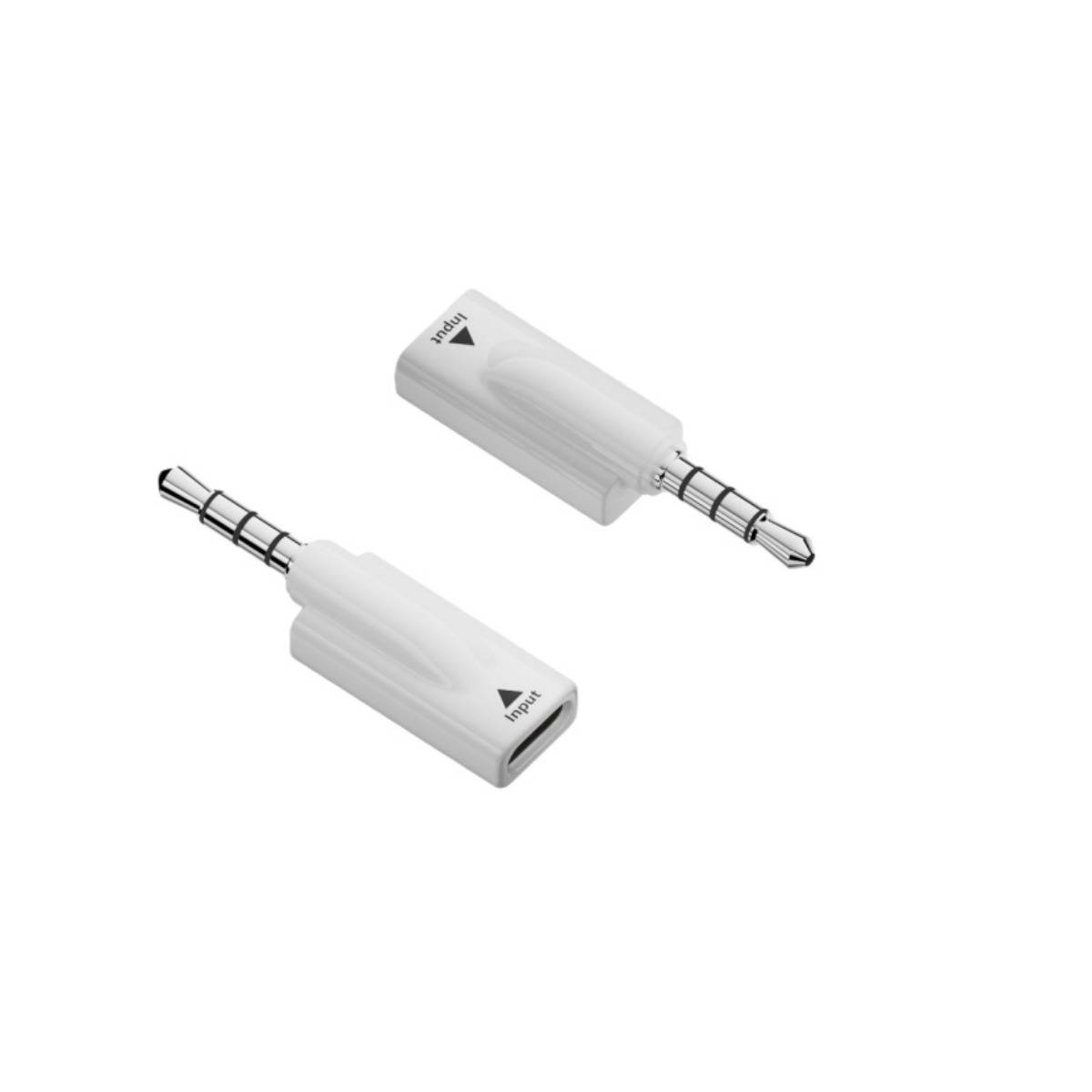 3,5mm zu USB-C Buchse Audioadapter (2er-Pack) mit DAC, 16bit/48KHz, Weiß
