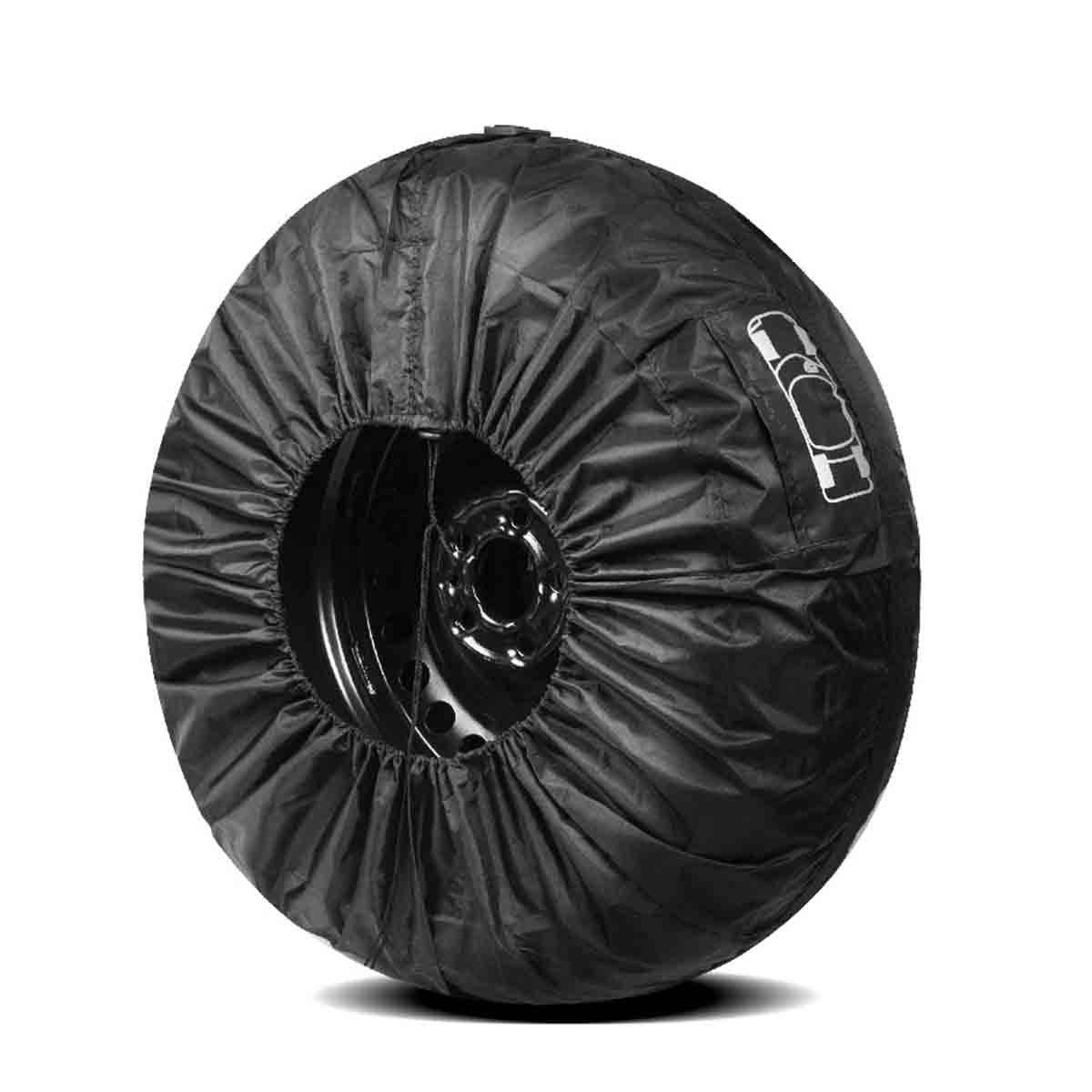 Schwarze 190T Polyester Taffeta Reifenhülle - Schützen Sie Ihre Reservereifen L