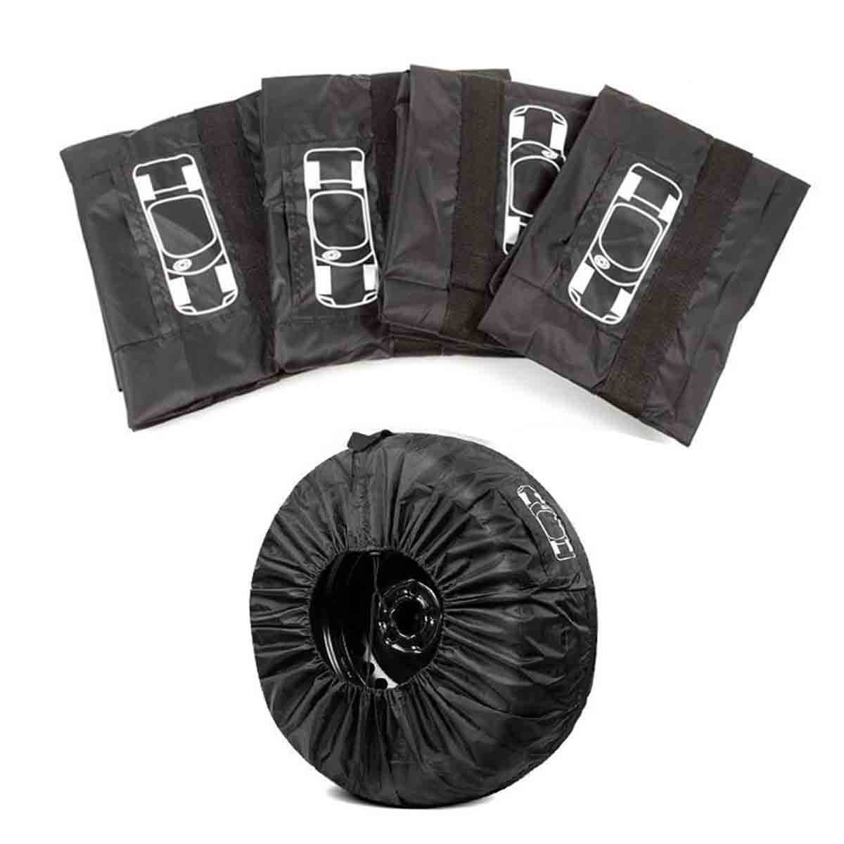Schwarze 190T Polyester Taffeta Reifenhülle - Schützen Sie Ihre Reservereifen L