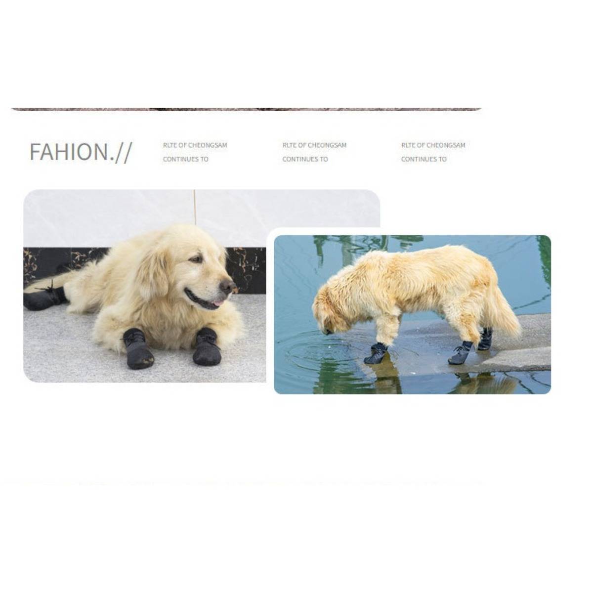 Wasserdichte Anti-Rutsch-Hundeschuhe - 4er-Pack, Verbesserter Halt &amp; Schutz S