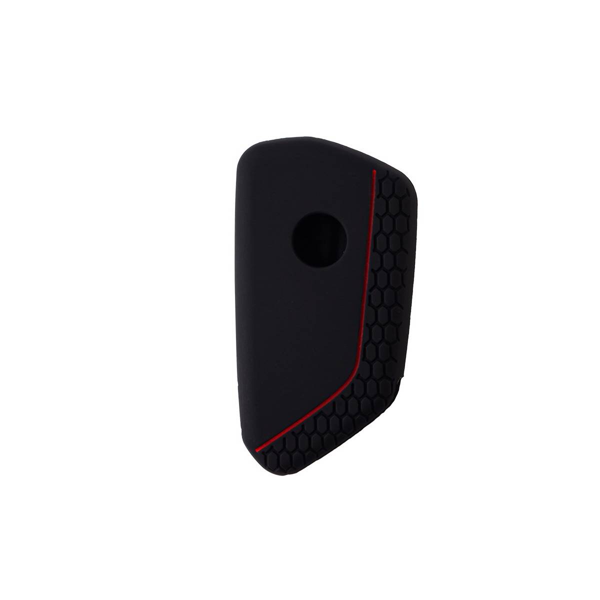 Silikon-Schlüsselcover kompatibel mit Volkswagen Touareg, Tiguan, Golf 8 und mehr - Waben-Grip, stoßabsorbierende Schlüsselhülle Black