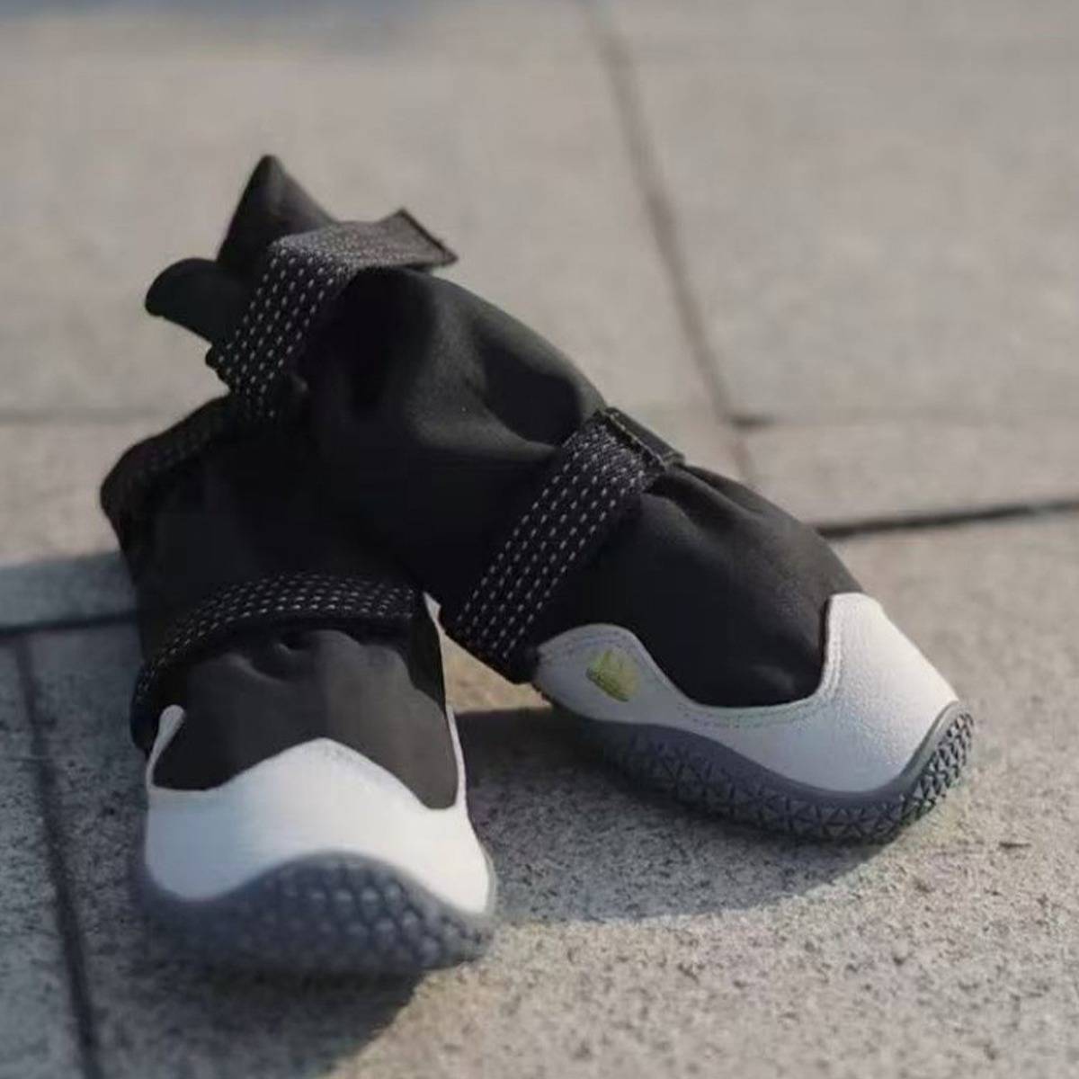 4er Set Wasserdichte Reflektierende Hundeschuhe - Pfotenschutzstiefel für kleine, mittlere und große Hunde M