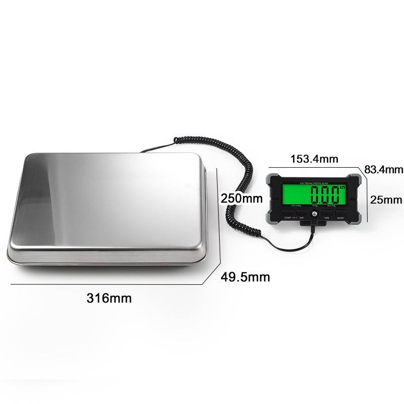 Kleine Haustierwaage - Digitale Edelstahlwaage mit LCD-Display L