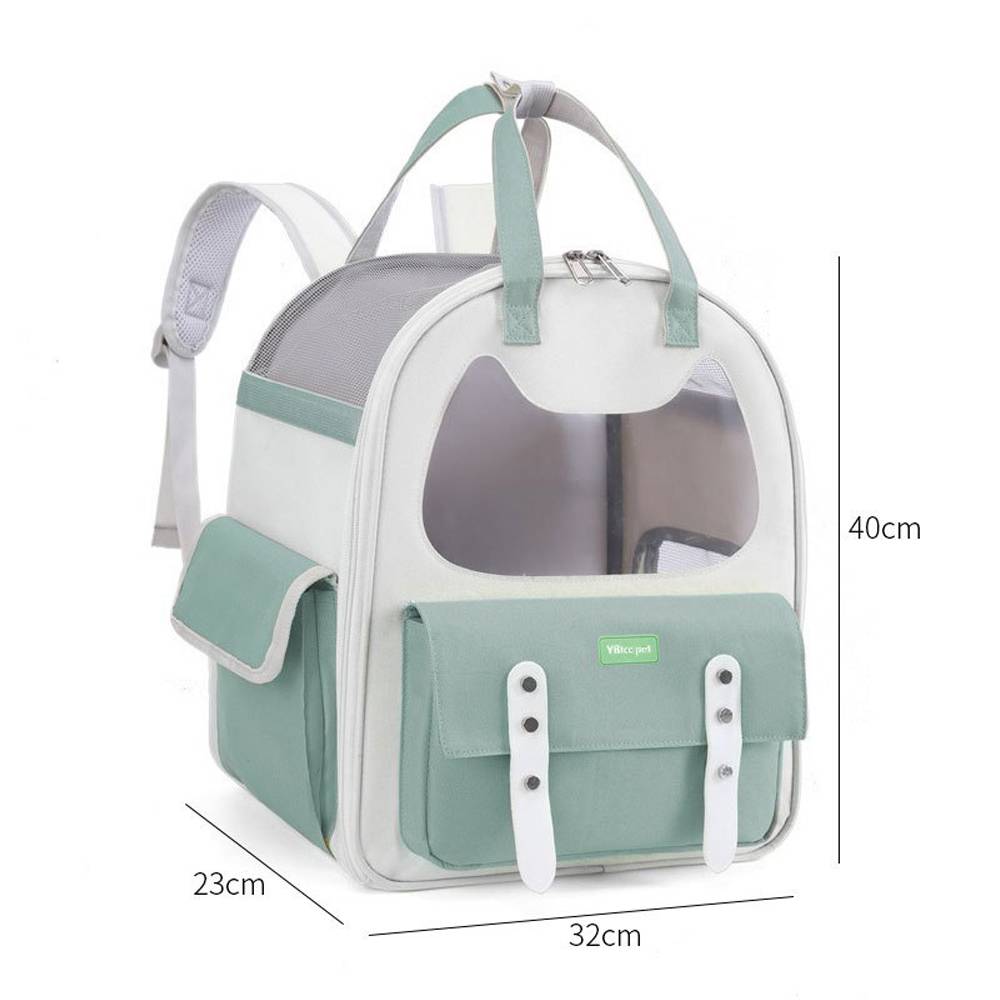 Bequemer Haustier-Tragerucksack White+green