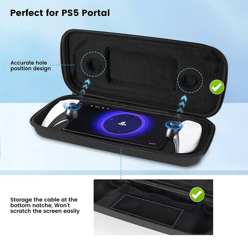 Schwarzes PS5 Streaming Handheld Aufbewahrungstaschen Set – Schutz & Zubehör