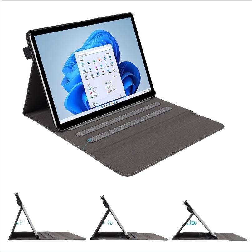 Kompatibel mit surfac Pro4/5/6/7 Hartschale Tablet-Schutzhülle - PU-Leder, verstellbarer Mehrwinkelständer, Stift-Halter