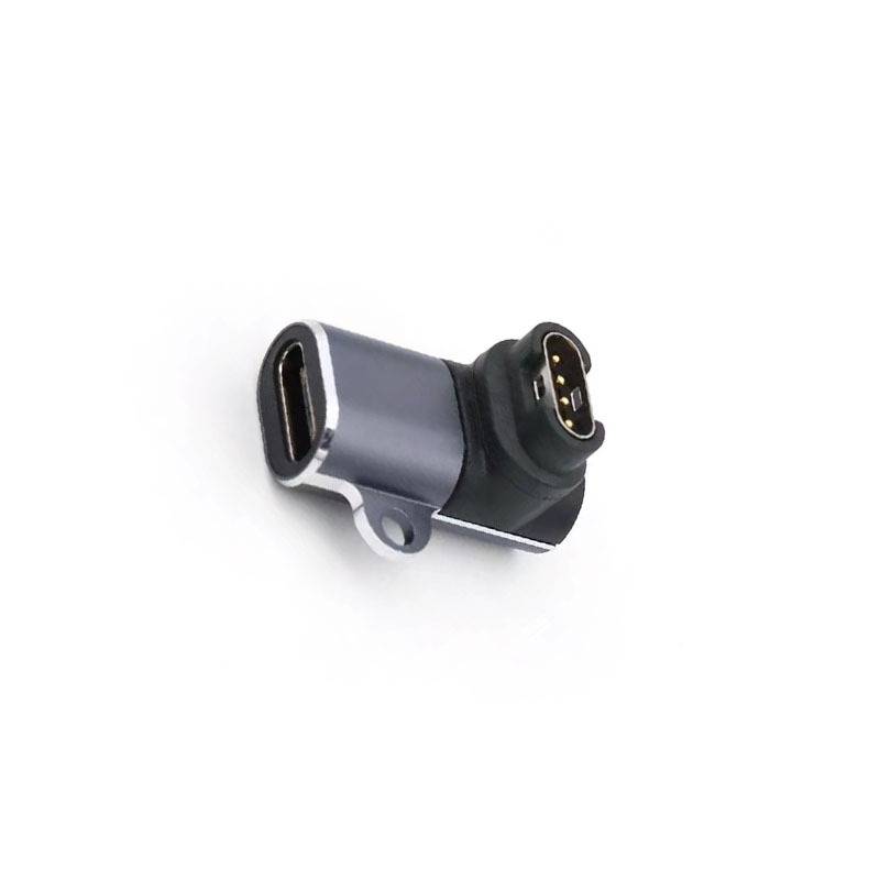 Lightning Buchse auf Garmin Uhren Adapter, Vertikal Gebogen, 2er-Pack - Kompatibel mit Garmin Fenix, Forerunner, Vivoactive