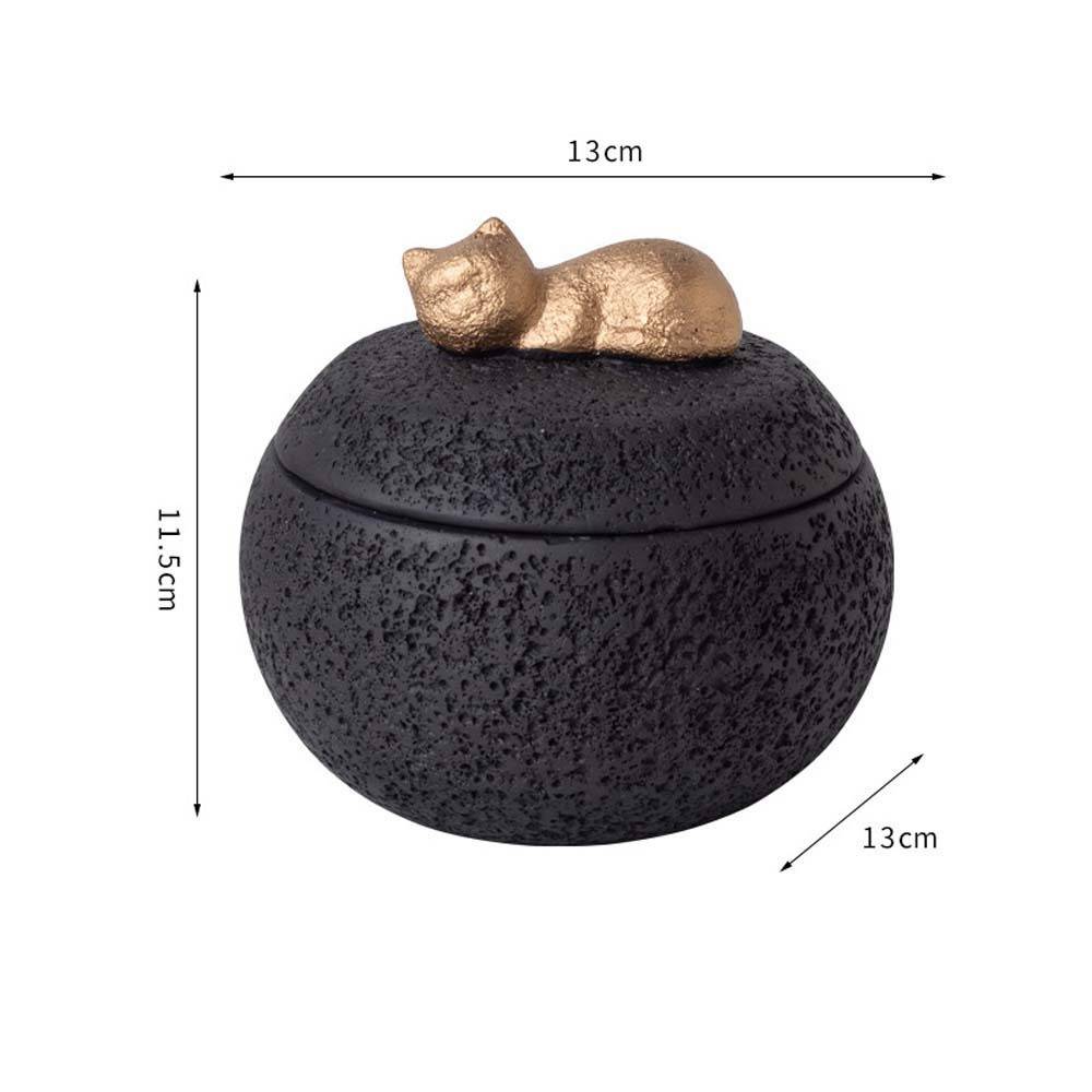 Tierbestattungsurne für Haustier Asche Black