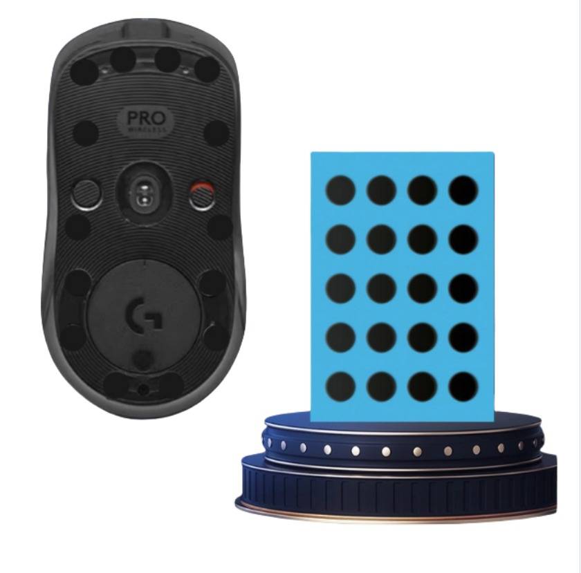 Premium Teflon Mausfüße, kompatibel mit Logitech G Pro Wireless GPW2 &amp; G102 - Eis Edition Black