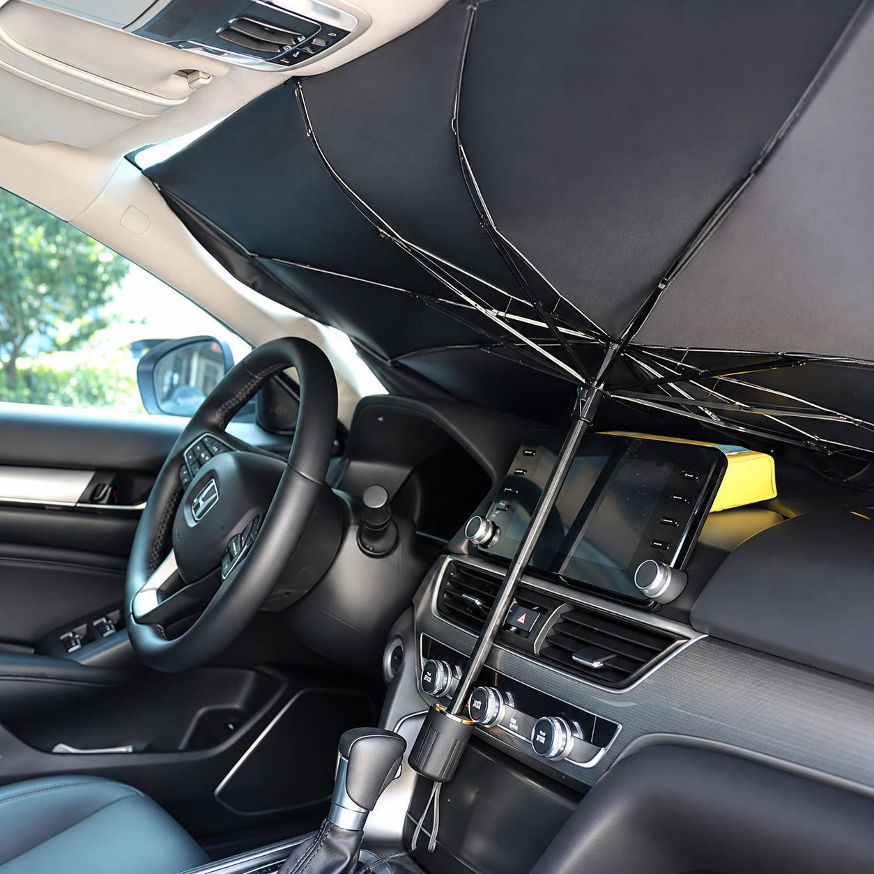 Sonnenschutz für Windschutzscheibe / zusammenklappbarer Windschutzscheibenschirm für Auto 145×79 cm