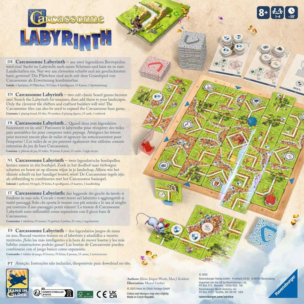 Werbebild für das Brettspiel „Carcassonne: Labyrinth