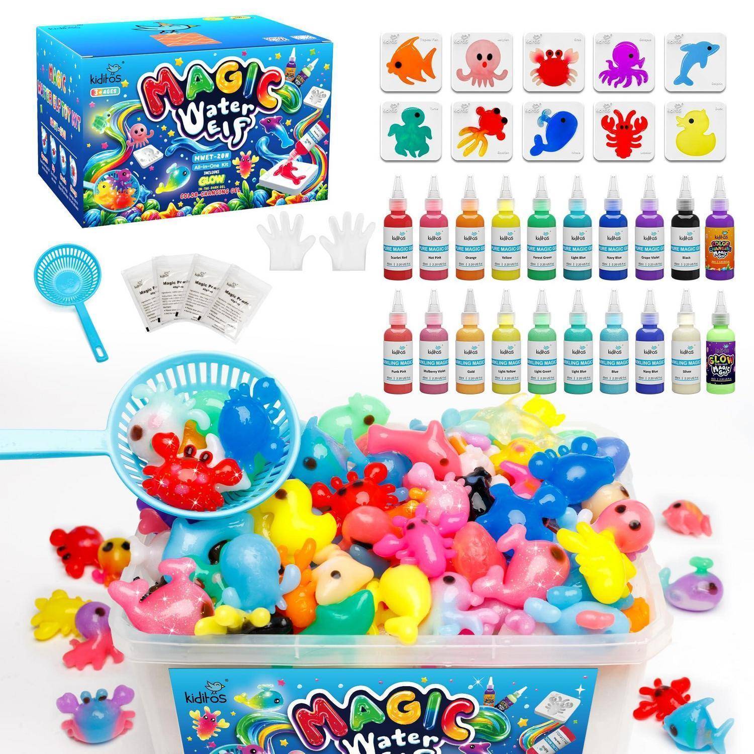 Produktcollage zeigt ein „Magic Water Elf