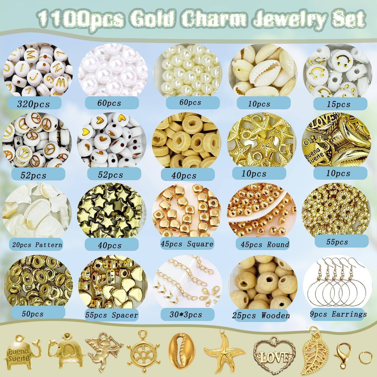Katalogbild eines „1100-teiligen Goldschmuck-Charm-Sets