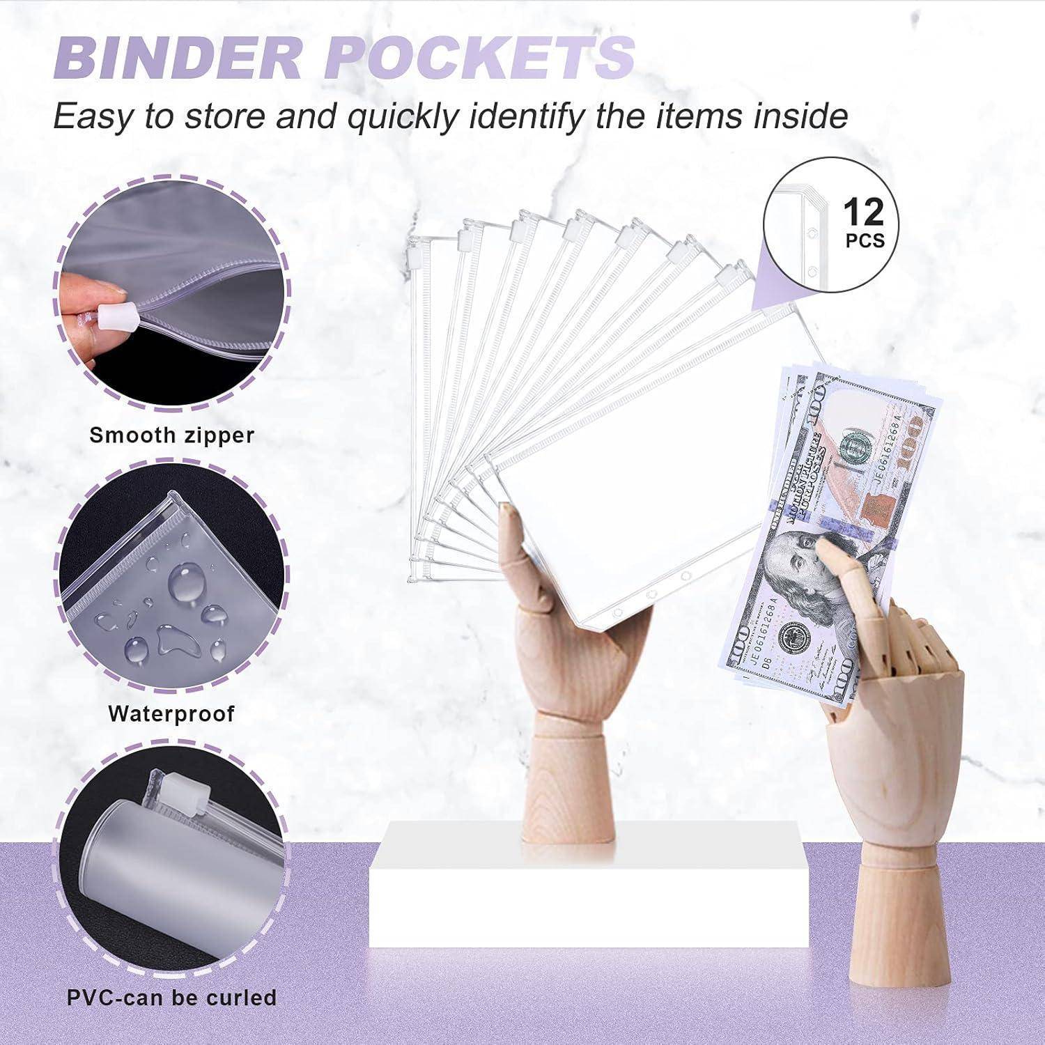 Budget Planner Budget Binder A6, Budgetplaner Geld Organizer mit Weiche Tasche, TAOPE Budget Binder Notizbuch Cash Stuffing, 6 Löcher Budget