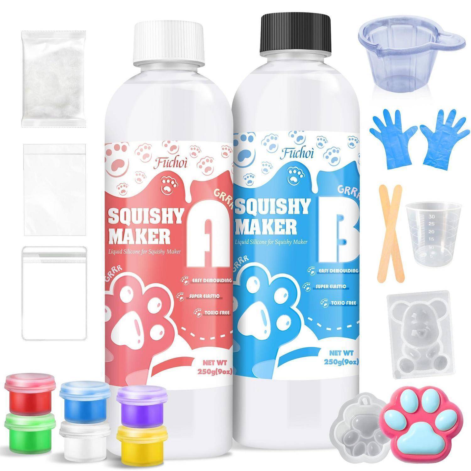 Bastelset zum Herstellen von Squeeze-Spielzeugen mit zwei mit „Squishy Maker