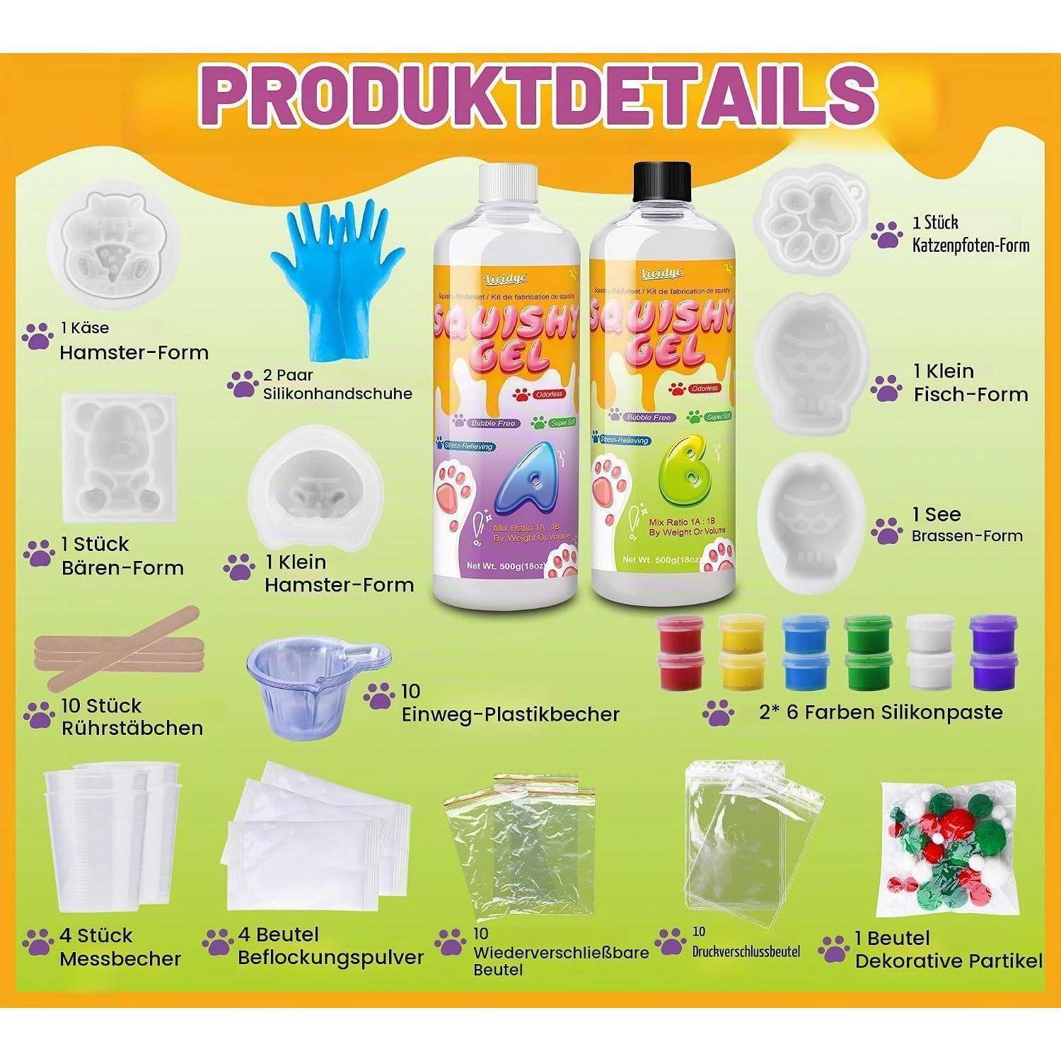 Produktdetails-Grafik für ein „Mush Gel
