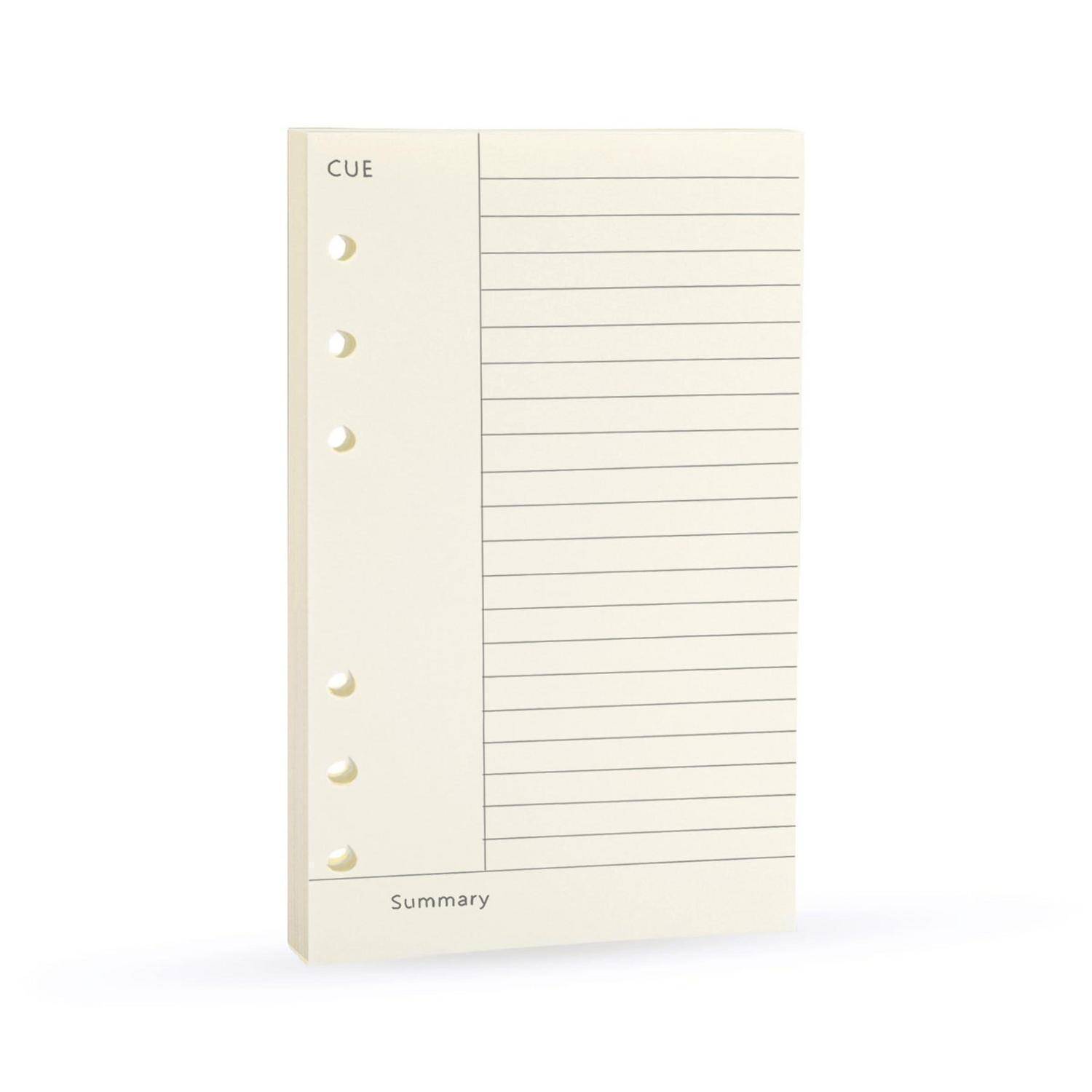 Minimale beige Ordner-Trennreiter mit Beschriftung „CUE