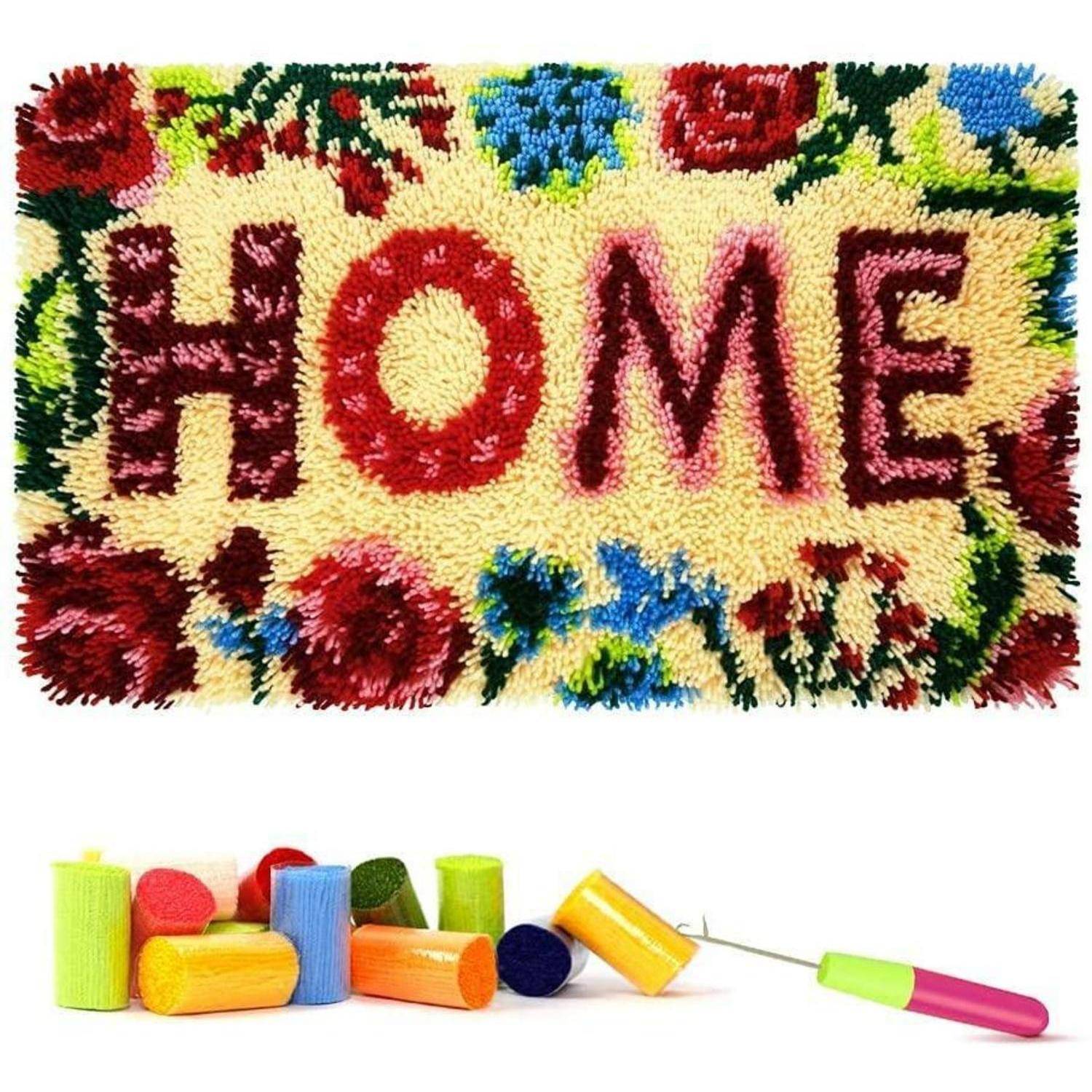 Floral-Teppichdesign „HOME