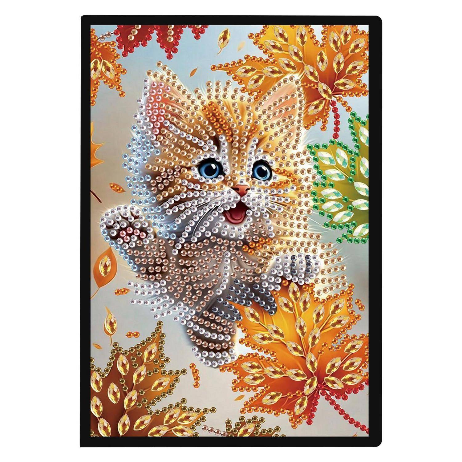 DCIDBEI Diamond Painting Notizbuch Blanko A5 Notizbücher Diamant Malerei A5 Notebook DIY Malen nach Zahlen Erwachsene Notizbücher Tagebuch Skizzenbu