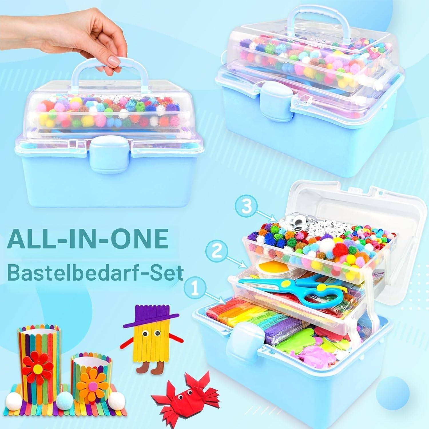Werbebild eines „ALL-IN-ONE Bastelbedarf-Sets