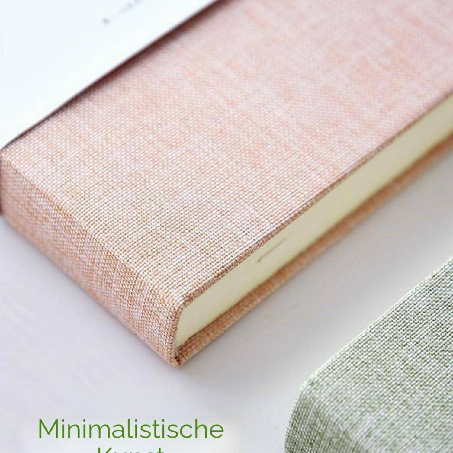 Leinen-Journal, A5, 14 x 21 cm, liniertes Notizbuch, Journal zum Schreiben, Hardcover, flach liegend, mit Bandverschluss & Stifthalter, Rosa