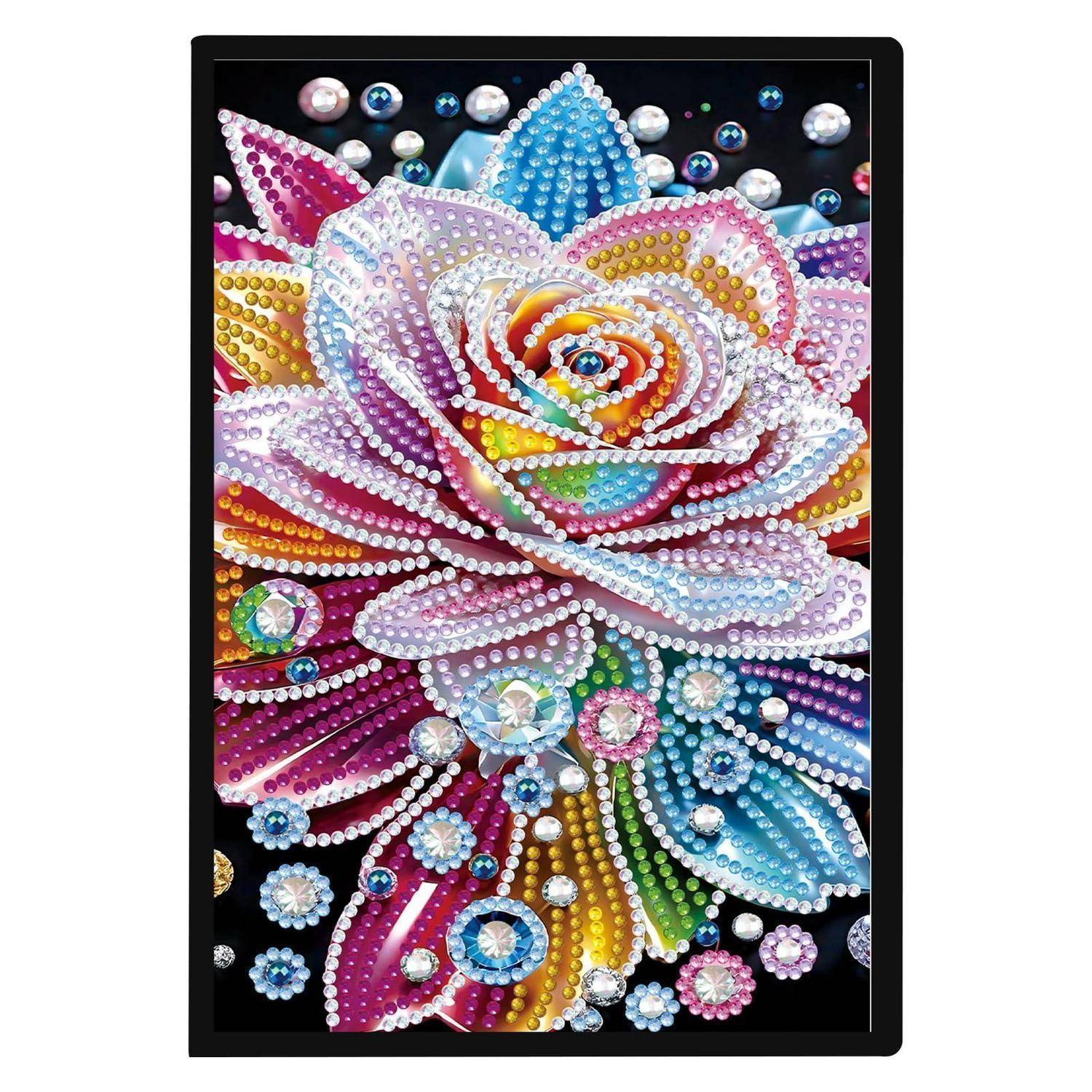 DCIDBEI Diamond Painting Notizbücher A5 Blanko Malen nach Zahlen Tagebuch Buch Kunst Diamond Painting Skizzenbuch Notizbuch Freizeit 50 Blätter Blö