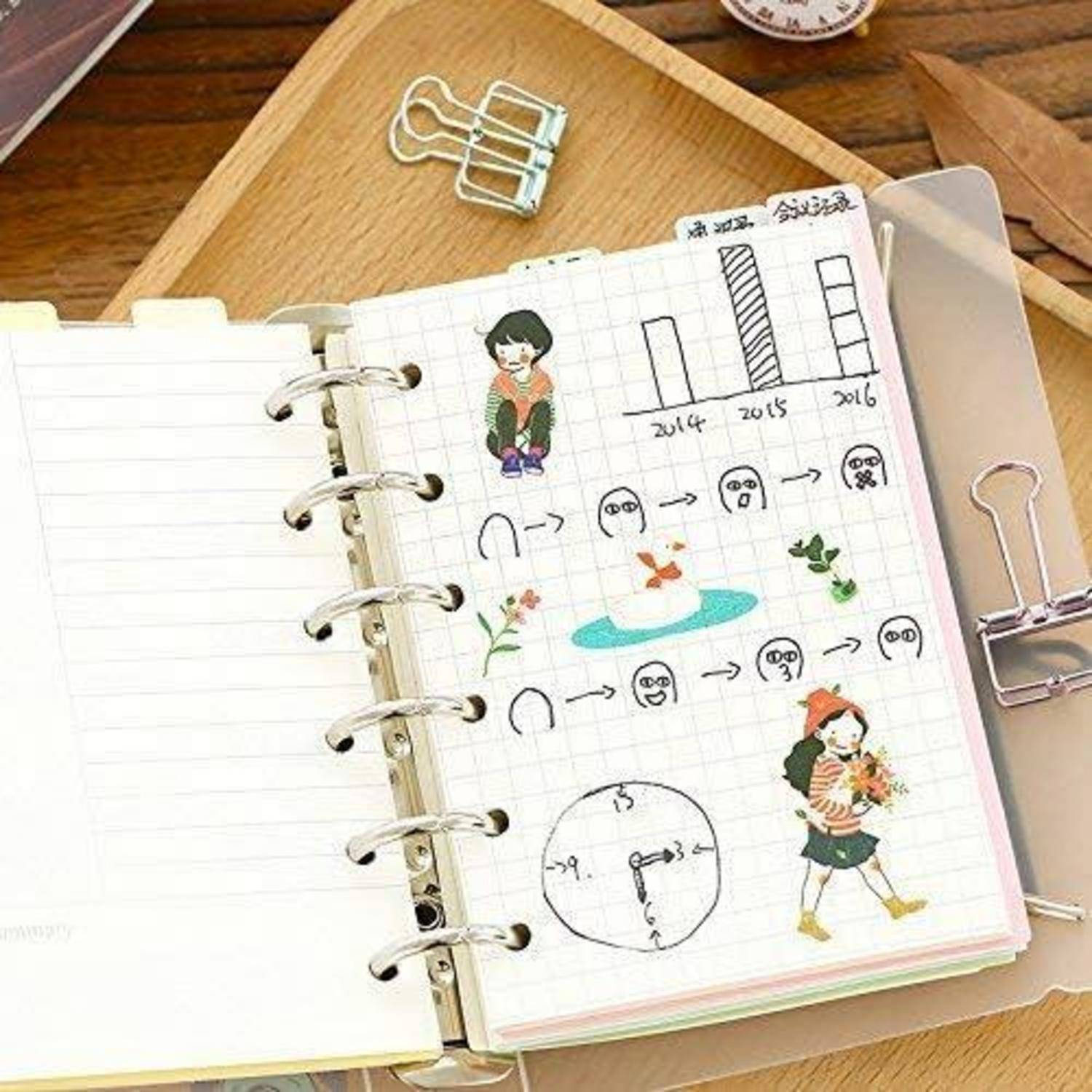 A7 Planner Inserts for 11 Packs, A7 Agenda Refill, 100 gsm Thicker Paper/4.84 x 3.23'', 45 Sheets(90 Pages) per Pack, 11 Designs Included, for