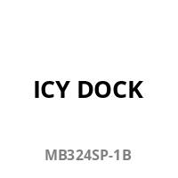 Weiße Beschriftung mit dem Produktnamen 'ICY DOCK' und der Modellnummer 'MB324SP-1B