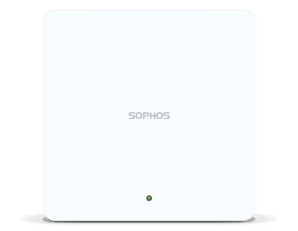 Weißes Sophos-Gerät mit einem kleinen grünen Statuslicht in der Mitte nahe dem unteren Ende.