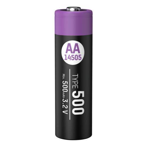 Violette und schwarze AA-Batterie 14505 mit der Bezeichnung 